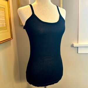 90s Y2K Vintage Charlotte Tarantola Black Sparkly Tank Top, size L